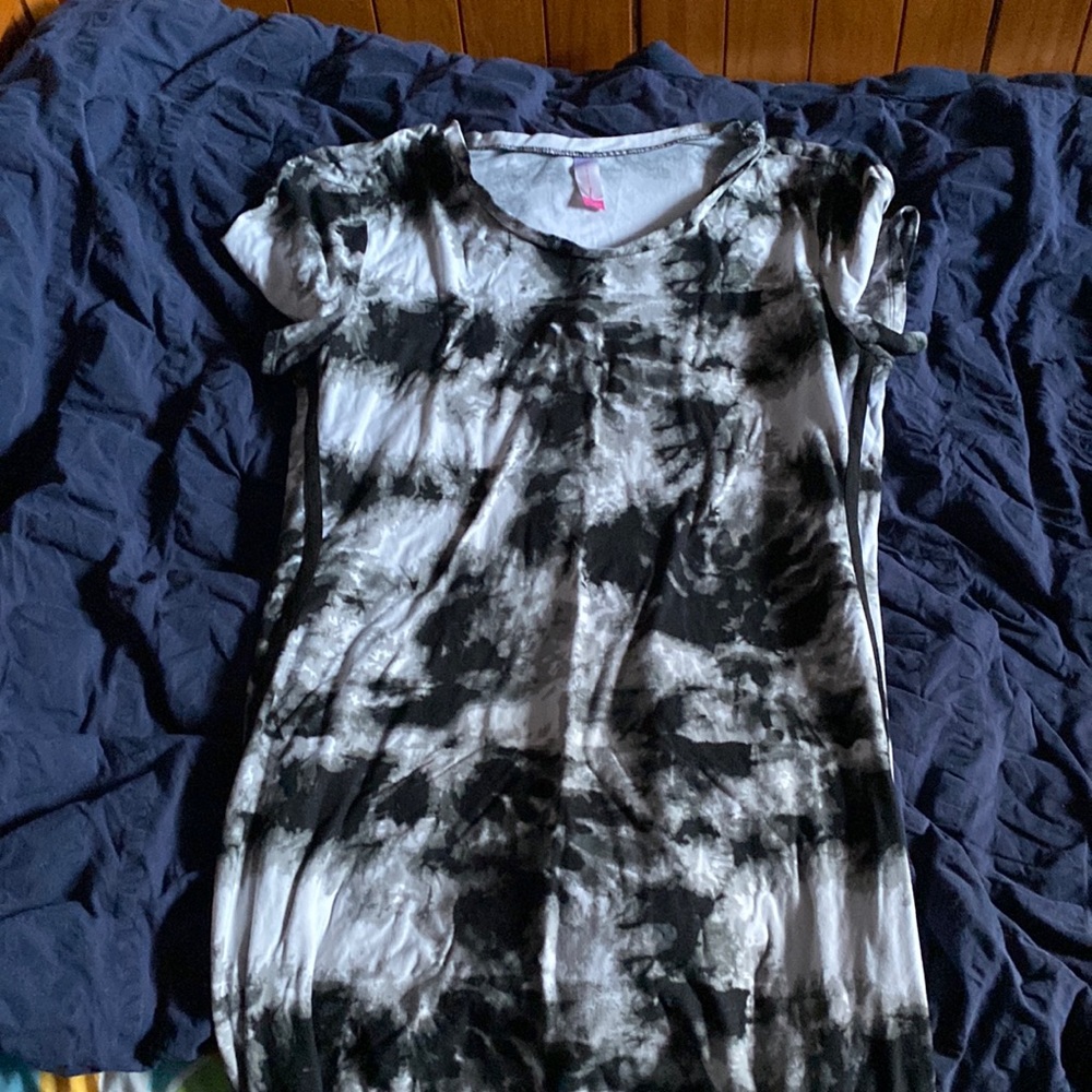 Black and white marble dress